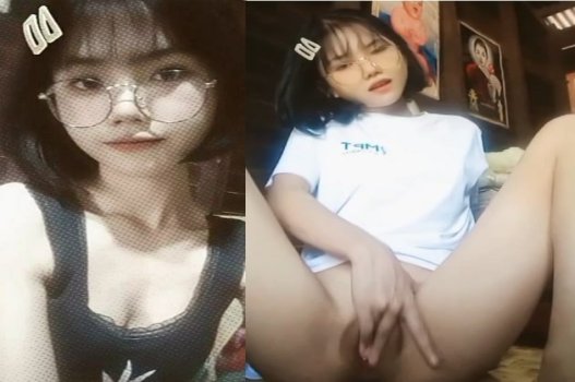 Nữ sinh tóc ngắn hay mơ mộng khi ở nhà một mình và khám phá những điều mới lạ